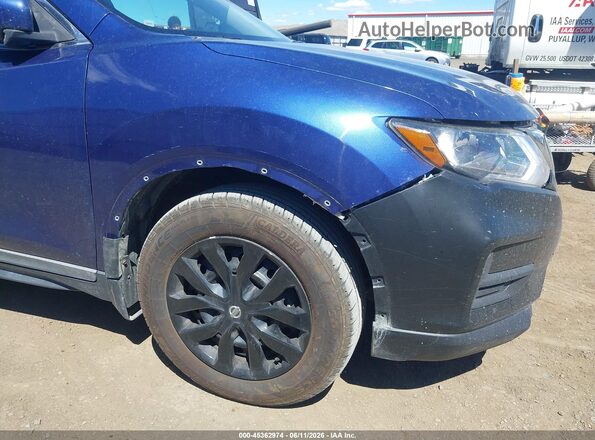 KNMAT2MT1JP564759 2018 NISSAN ROGUE Blue Вид спереду