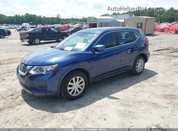 KNMAT2MT1JP599107 2018 NISSAN ROGUE Blue წინა მარცხენა ხედი სამი მეოთხედიდან