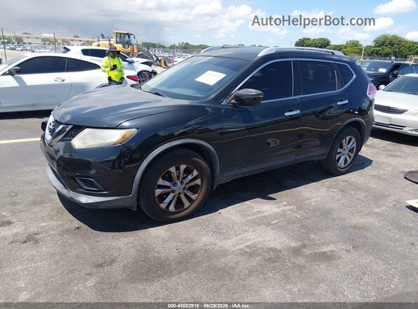 KNMAT2MT2GP639719 2016 NISSAN ROGUE Black Առջևի ձախ երեք քառորդ տեսարան