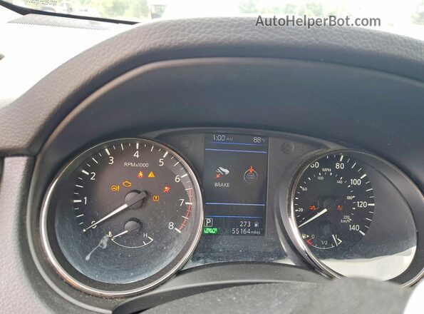 KNMAT2MT2KP514258 2019 NISSAN ROGUE Gray Widok zestawu wskaźników