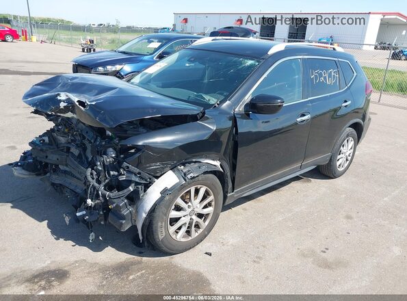 KNMAT2MT2KP524823 2019 NISSAN ROGUE Black Առջևի ձախ երեք քառորդ տեսարան