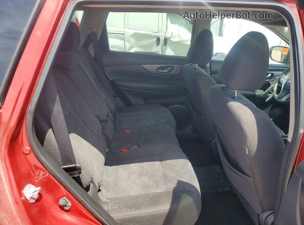 KNMAT2MT3GP656500 2016 NISSAN ROGUE Red Rear seats view
