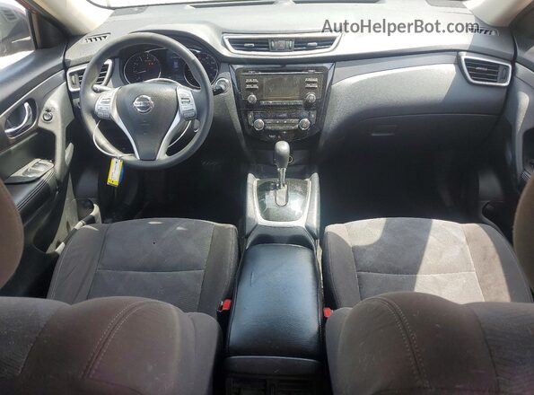 KNMAT2MT3GP656500 2016 NISSAN ROGUE Red Dashboard view