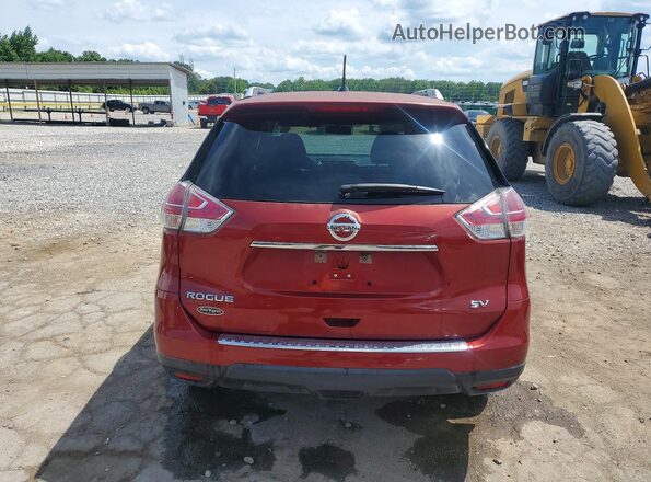 KNMAT2MT3GP656500 2016 NISSAN ROGUE Red Rear view