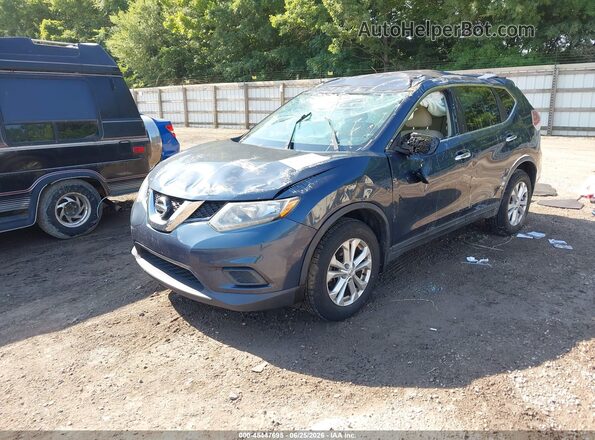 KNMAT2MT3GP694731 2016 NISSAN ROGUE Blue Vista tres cuartos delantera izquierda