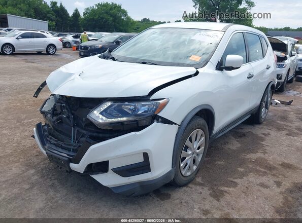 KNMAT2MT3JP558302 2018 NISSAN ROGUE White წინა მარცხენა ხედი სამი მეოთხედიდან
