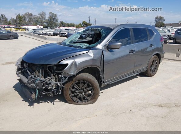KNMAT2MT3JP618983 2018 NISSAN ROGUE Gray წინა მარცხენა ხედი სამი მეოთხედიდან
