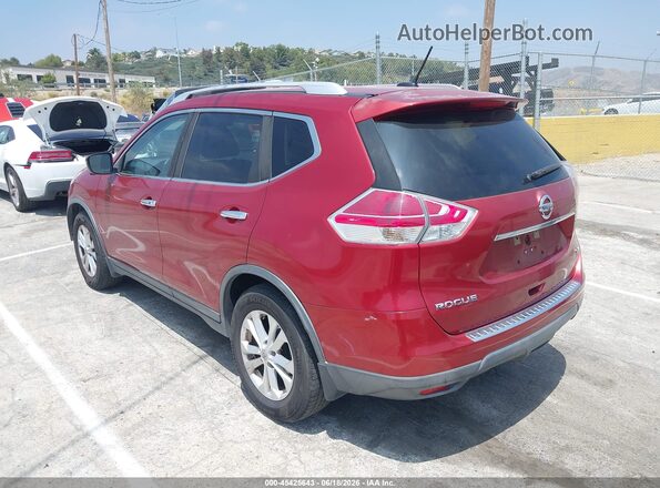 KNMAT2MT4GP668011 2016 NISSAN ROGUE Red Rear left