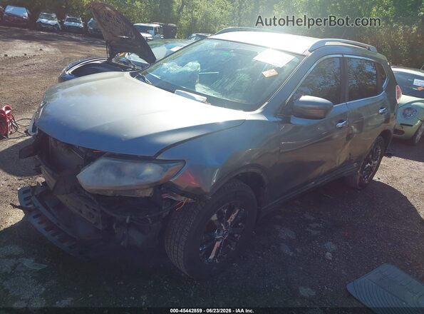 KNMAT2MT4GP669076 2016 NISSAN ROGUE Gray წინა მარცხენა ხედი სამი მეოთხედიდან