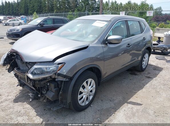 KNMAT2MT4GP687173 2016 NISSAN ROGUE Gray Передня ліва чверть