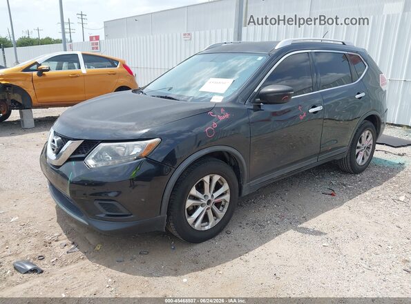 KNMAT2MT4GP722407 2016 NISSAN ROGUE Black Przód lewy