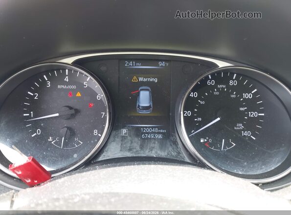 KNMAT2MT4GP722407 2016 NISSAN ROGUE Black Widok tylnych siedzeń