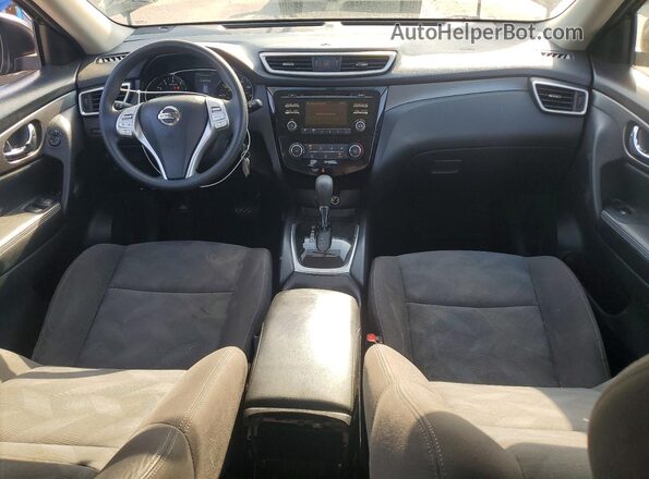 KNMAT2MT5GP603152 2016 NISSAN ROGUE Black Առջևի վահանակի տեսք