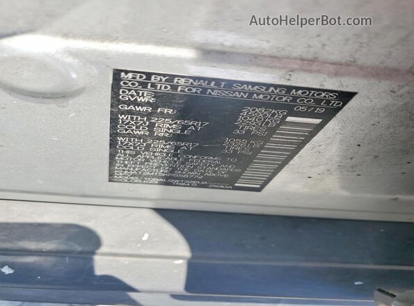 KNMAT2MT5KP558772 2019 NISSAN ROGUE Silver 