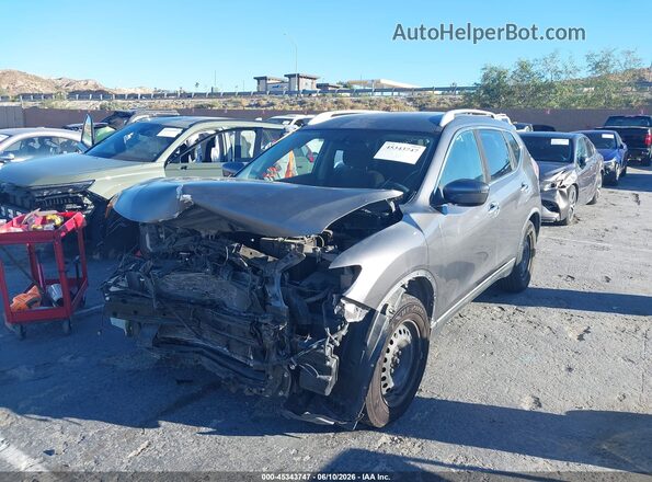 KNMAT2MT6GP733196 2016 NISSAN ROGUE Gray Առջևի ձախ երեք քառորդ տեսարան