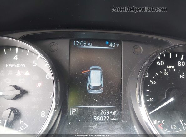 KNMAT2MT6HP510870 2017 NISSAN ROGUE Black Widok tylnych siedzeń