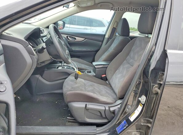 KNMAT2MT7GP622298 2016 NISSAN ROGUE Black Вид салону спереду
