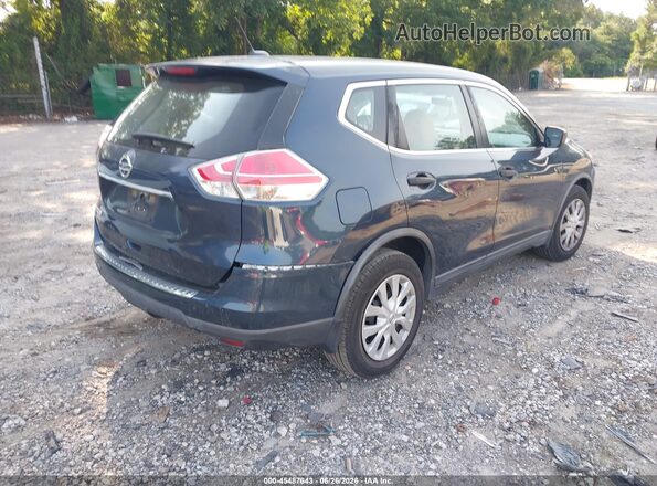 KNMAT2MT7GP653888 2016 NISSAN ROGUE Blue Задня права чверть