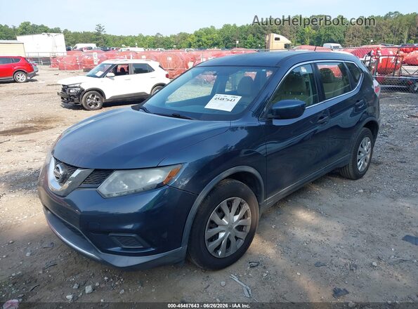KNMAT2MT7GP653888 2016 NISSAN ROGUE Blue Передня ліва чверть