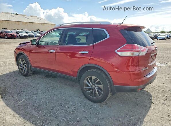 KNMAT2MT7GP713930 2016 NISSAN ROGUE Burgundy Rear left