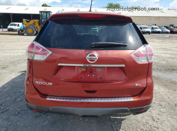KNMAT2MT7GP713930 2016 NISSAN ROGUE Burgundy Rear view