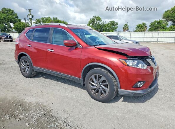 KNMAT2MT7GP713930 2016 NISSAN ROGUE Burgundy Front right