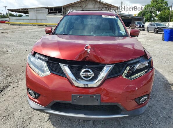KNMAT2MT7GP713930 2016 NISSAN ROGUE Burgundy Front view