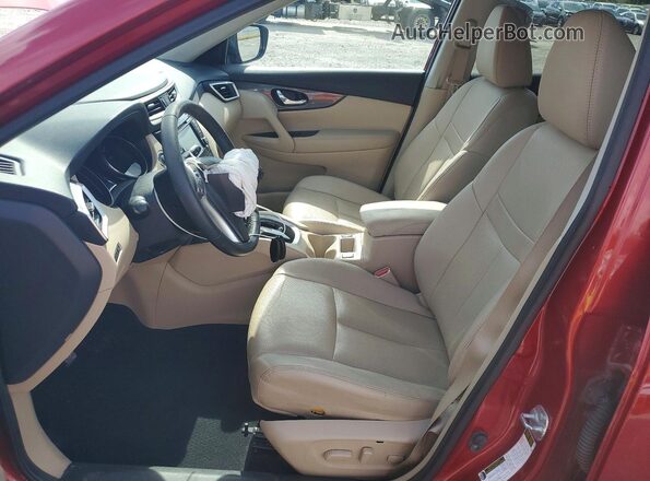 KNMAT2MT7GP713930 2016 NISSAN ROGUE Burgundy Front interior view