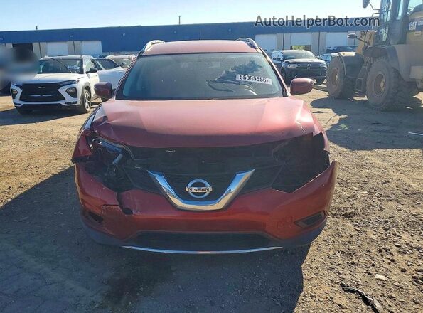 KNMAT2MT7GP729867 2016 NISSAN ROGUE Red Դիմացի տեսք