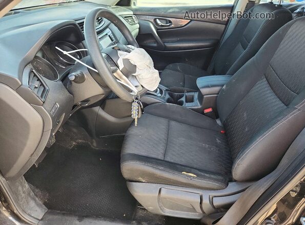 KNMAT2MT7JP513914 2018 NISSAN ROGUE Black წინა სალონის ხედი