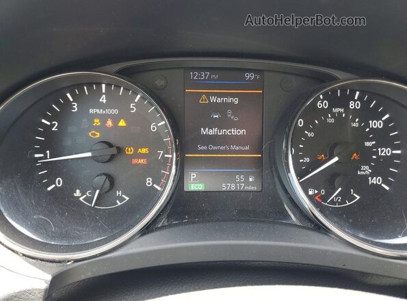 KNMAT2MT7KP516166 2019 NISSAN ROGUE Gray Vista del cuadro de instrumentos