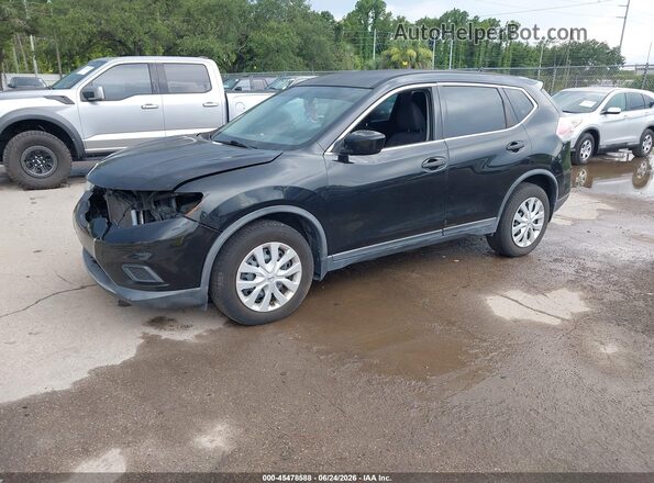 KNMAT2MT8GP625324 2016 NISSAN ROGUE Black Առջևի ձախ երեք քառորդ տեսարան