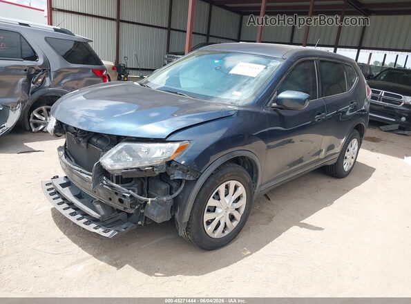 KNMAT2MT8GP634492 2016 NISSAN ROGUE Синий Передняя левая четверть