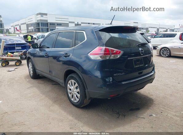 KNMAT2MT8GP634492 2016 NISSAN ROGUE Синий Задняя левая четверть