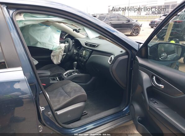 KNMAT2MT8GP634492 2016 NISSAN ROGUE Синий Вид салона спереди