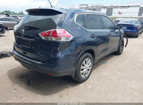 KNMAT2MT8GP634492 2016 NISSAN ROGUE Синий Задняя правая четверть