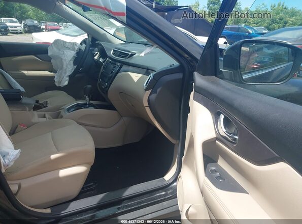 KNMAT2MT8GP662115 2016 NISSAN ROGUE Black წინა სალონის ხედი