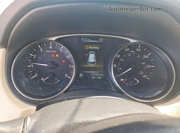 KNMAT2MT9GP625767 2016 NISSAN ROGUE Black Instrument cluster view