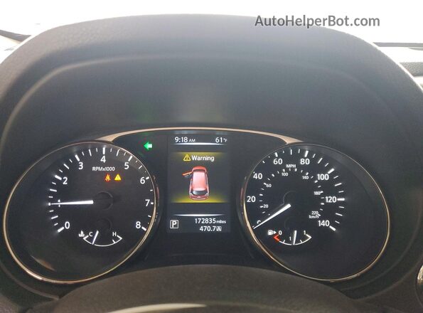 KNMAT2MT9GP630807 2016 NISSAN ROGUE Red Սարքավորումների վահանակի տեսք