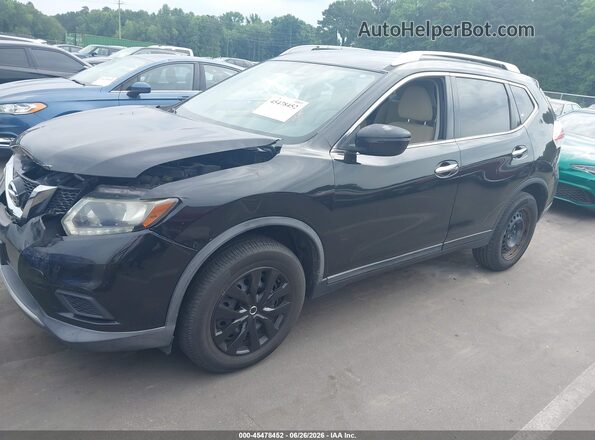 KNMAT2MT9GP634436 2016 NISSAN ROGUE Черный Передняя левая четверть