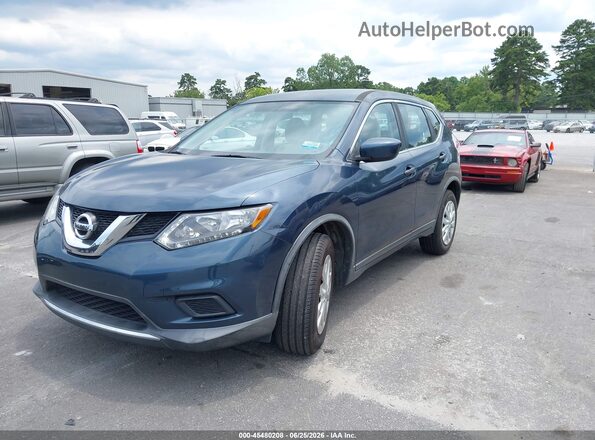 KNMAT2MT9GP671602 2016 NISSAN ROGUE Dark Blue Առջևի ձախ երեք քառորդ տեսարան