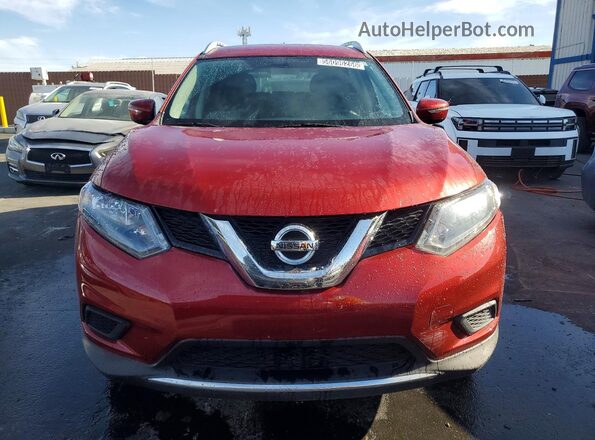 KNMAT2MT9GP727165 2016 NISSAN ROGUE Red წინა ხედი