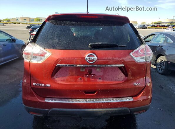 KNMAT2MT9GP727165 2016 NISSAN ROGUE Red უკანა ხედი