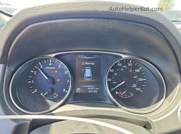 KNMAT2MT9GP727165 2016 NISSAN ROGUE Red ხელსაწყოთა პანელის ხედი