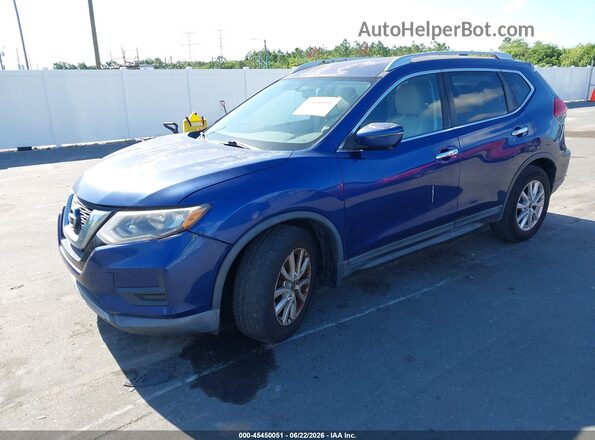 KNMAT2MT9HP534855 2017 NISSAN ROGUE Blue Առջևի ձախ երեք քառորդ տեսարան