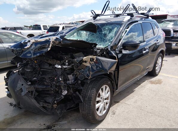 KNMAT2MT9JP516247 2018 NISSAN ROGUE Black Առջևի ձախ երեք քառորդ տեսարան