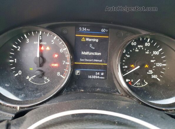 KNMAT2MT9KP520414 2019 NISSAN ROGUE Blue Սարքավորումների վահանակի տեսք