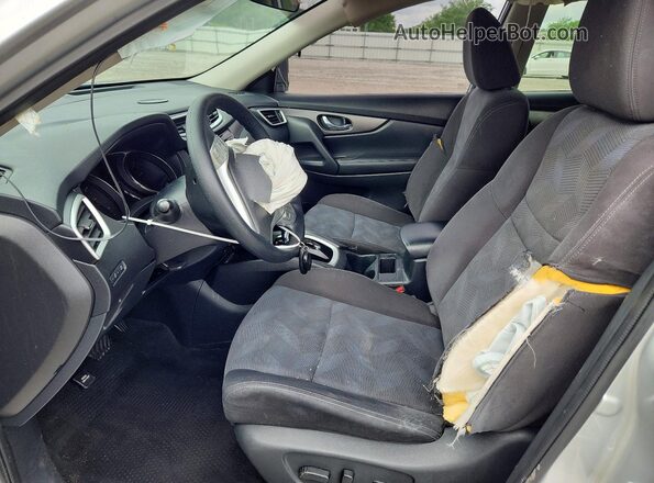 KNMAT2MTXGP736490 2016 NISSAN ROGUE Silver Vista interior delantera