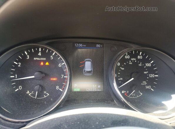 KNMAT2MTXJP548236 2018 NISSAN ROGUE Black Սարքավորումների վահանակի տեսք