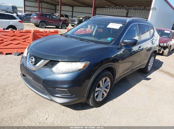 KNMAT2MV0GP604162 2016 NISSAN ROGUE Blue Առջևի ձախ երեք քառորդ տեսարան